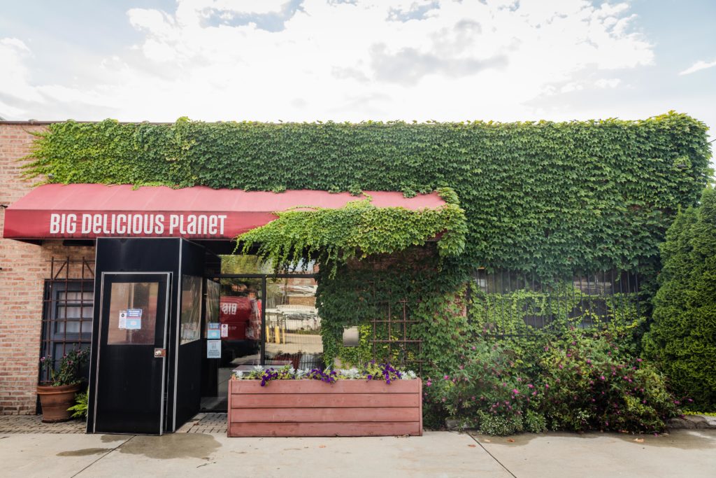 Front of Big Delicious Planet in Chicago
