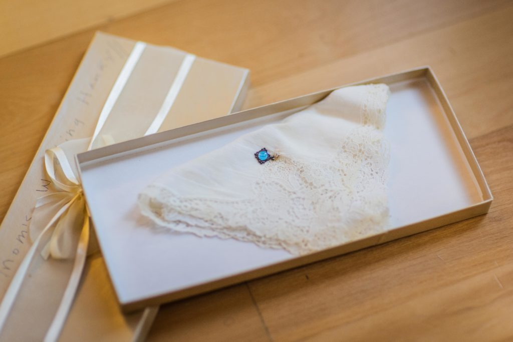 Handkerchief in in a box on the floor