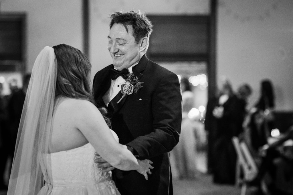 Bride and groom share a first dance