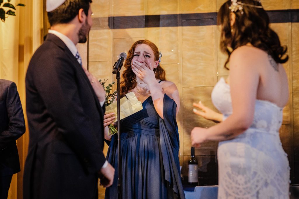 Bride's sister cries while giving a speech at Ovation Chicago