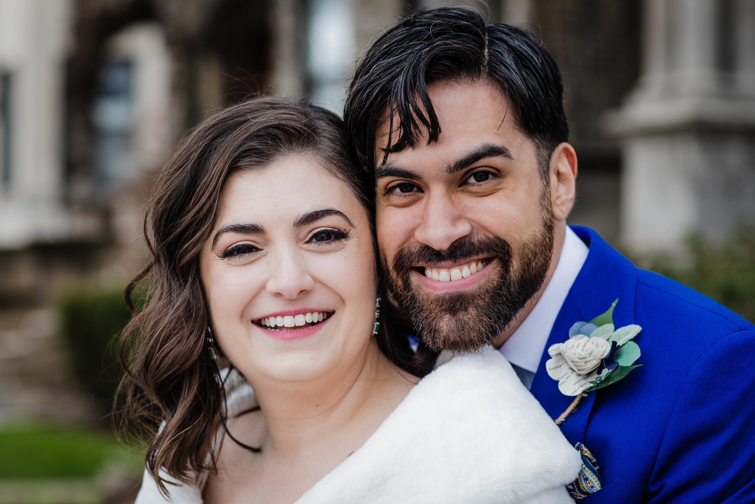 Couple smiling at camera