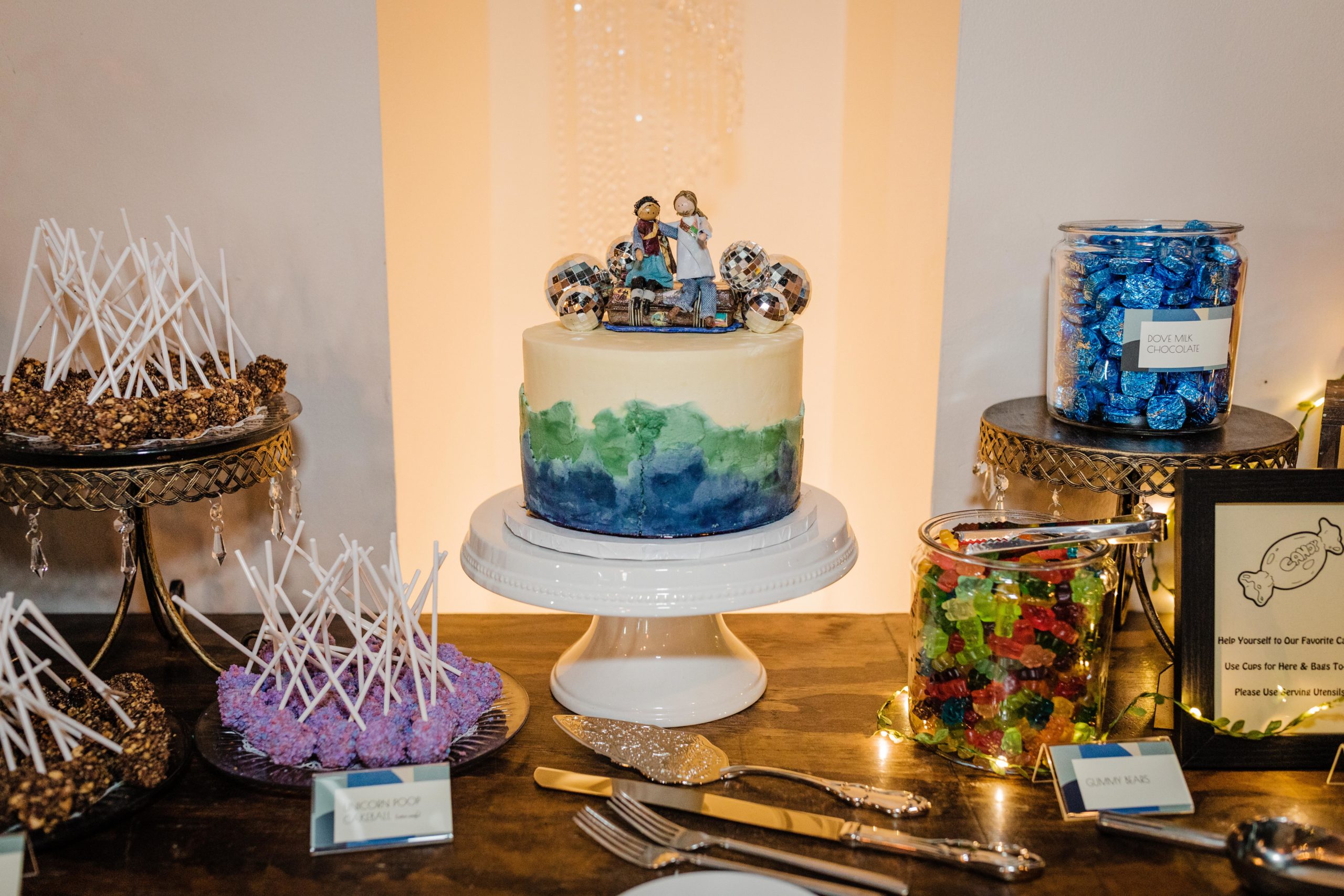 Cake from West Town Bakery at a Bottom Lounge Wedding