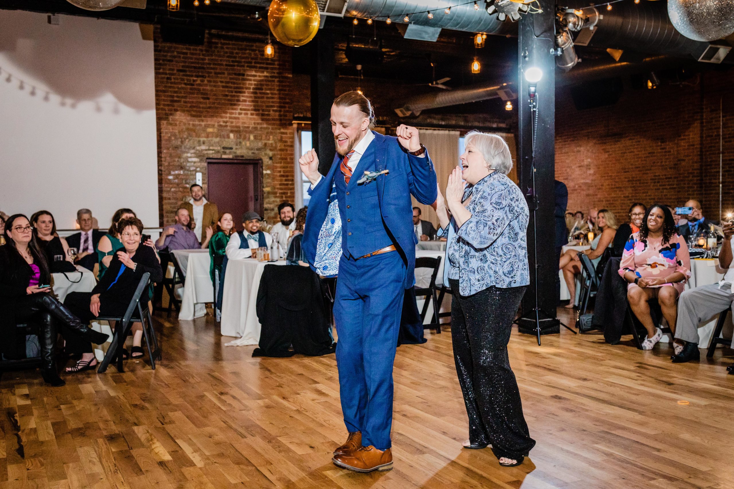 Groom dancing with his mother at his Bottom Lounge Wedding