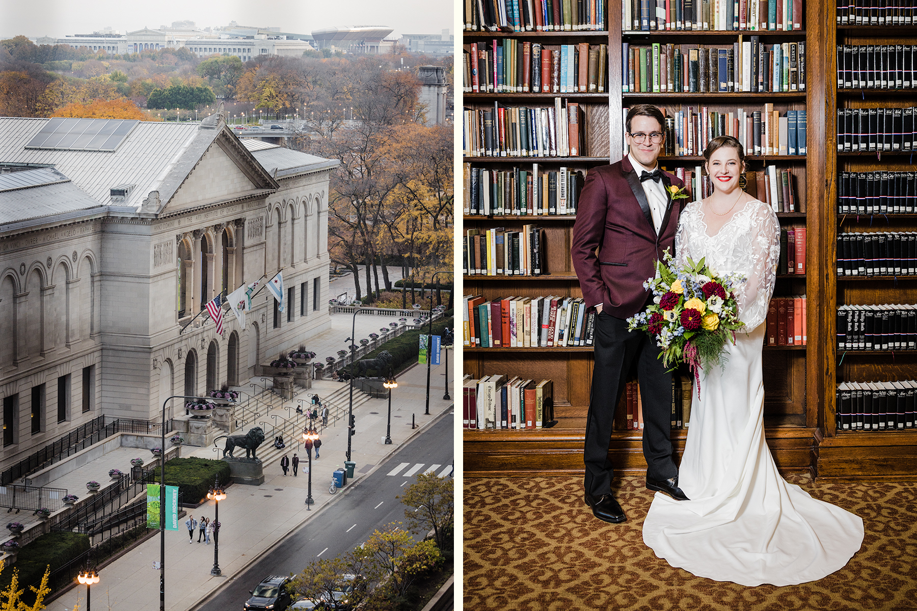 University Club of Chicago Wedding with custom built trees